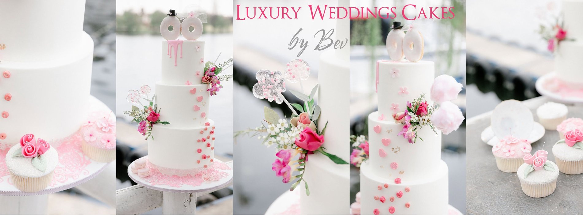 A collection of Sinden's luxury wedding cakes