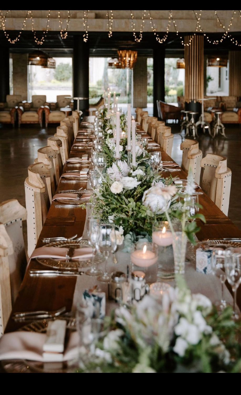 Elegant reception table styling